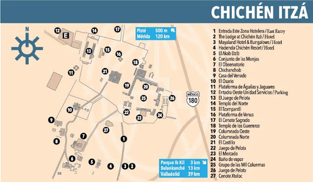 Mapa Chichén Itzá