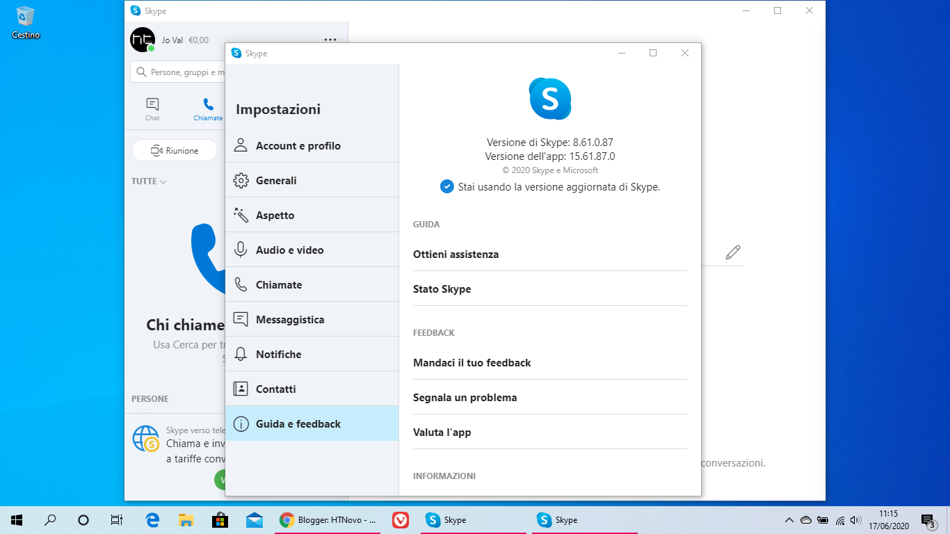 Skype si aggiorna in Windows 10 e perde l'etichetta Preview