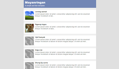 Download Template "MayanRingan"