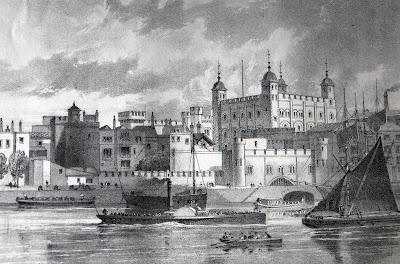 The Tower of London from Old and New London by W Thornbury (1873)