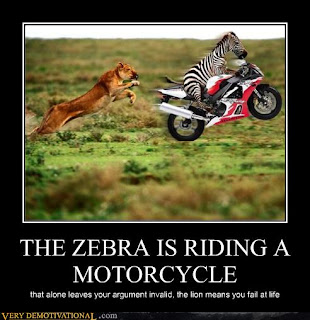 demotivational poster zebra