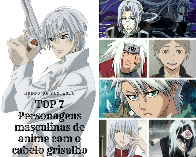 Poster TOP 7 - Personagens de anime masculinas com o cabelo grisalho