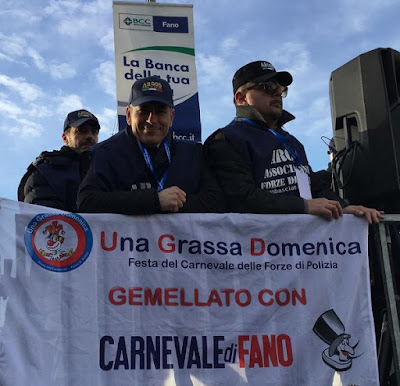 Il Gruppo di Volontari dell'Associazione ARGOS Forze di Polizia Fano - Marche - Gemellaggio con lo storico Carnevale di Fano