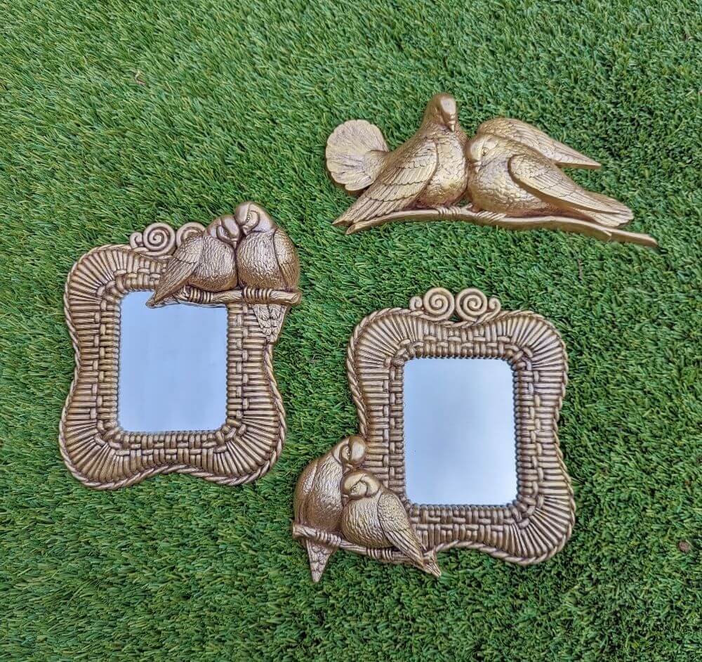 Upcycled Vintage Bird Mirrors - Little Vintage Cottage