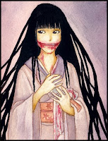 الرسوم المتحركة مانغا كانت أيضاً متأثرة بأسطورة أوشيساكي أونا أو المرأة ذات الفم المشروط
