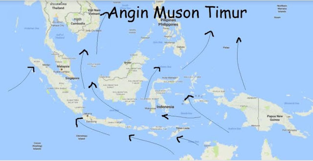 Proses terjadinya angin Muson Timur