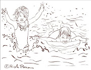 Summer time, have fun! ***Coloring page. Created by Nicole