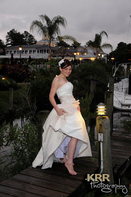 Chesapeake Bay bride on the docks