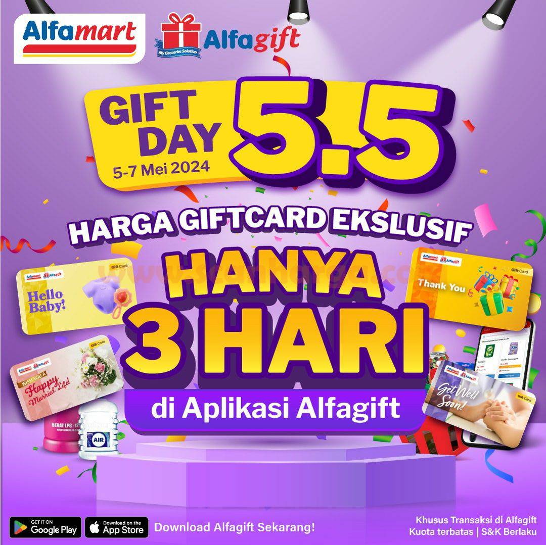 Promo Alfamart Gift Day 5.5 Periode 5 - 7 Mei 2024