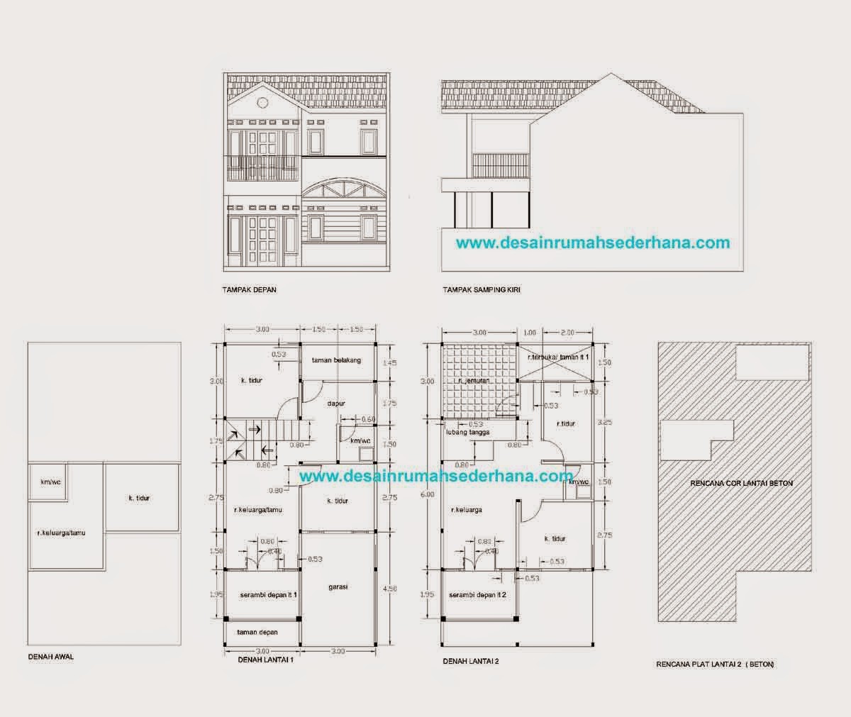 67 Desain  Rumah  Minimalis 2  Lantai  Autocad  Desain  Rumah  