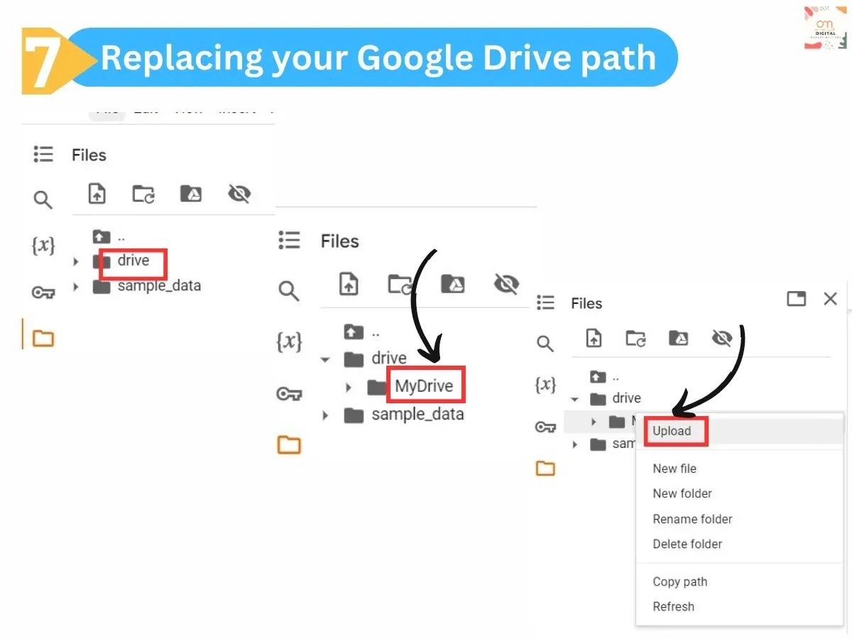 Replacing your Google Drive path 1