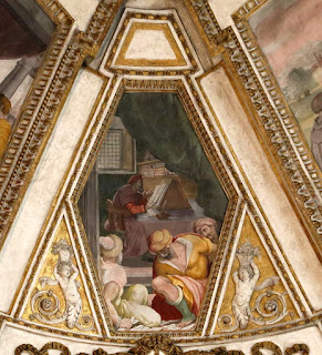 Alessandro allori, storie di san girolamo, 1577, 09 san girolamo nello studio