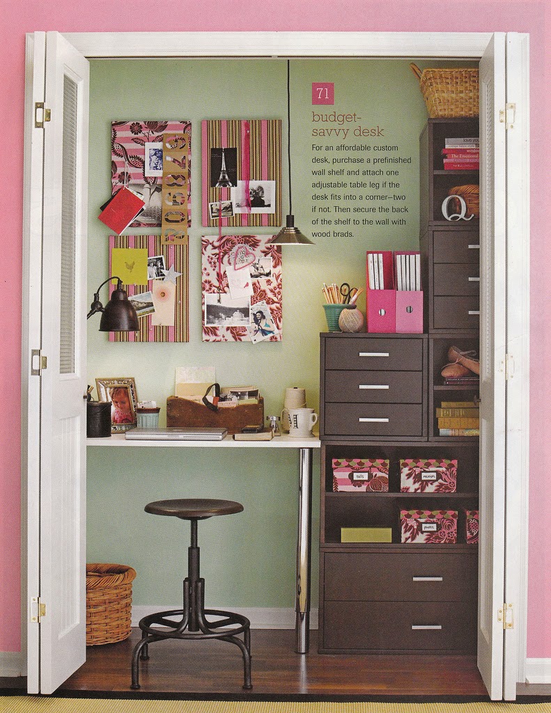 turn a closet into an office