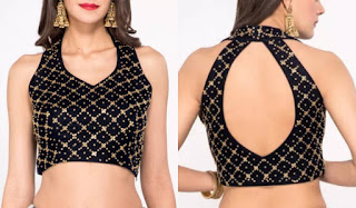 7 Beautiful Halter Neck Blouse Designs