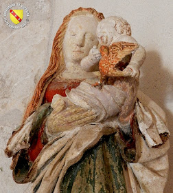 MARTHEMONT (54) - Eglise paroissiale : Vierge à l'Enfant (XVIe siècle)