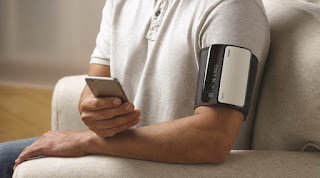 omron upper arm-cuff blood pressure monitor