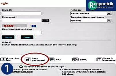 lupa password bni internet banking