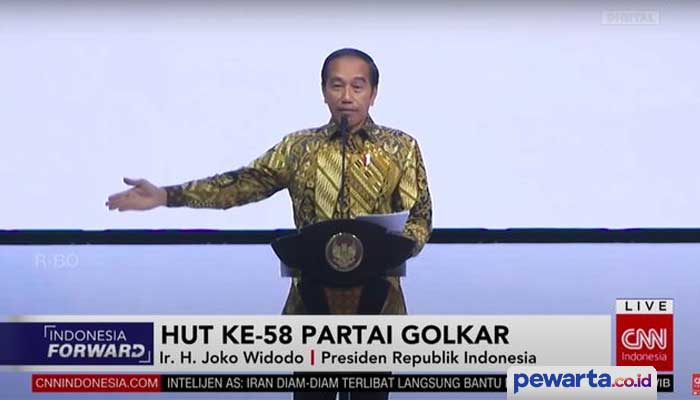 Hadir di HUT ke-58 Golkar, Jokowi Ingatkan Agar Parpol Tak Sembrono Deklarasikan Capres