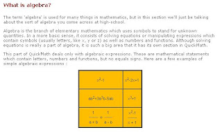 What is Algebra?