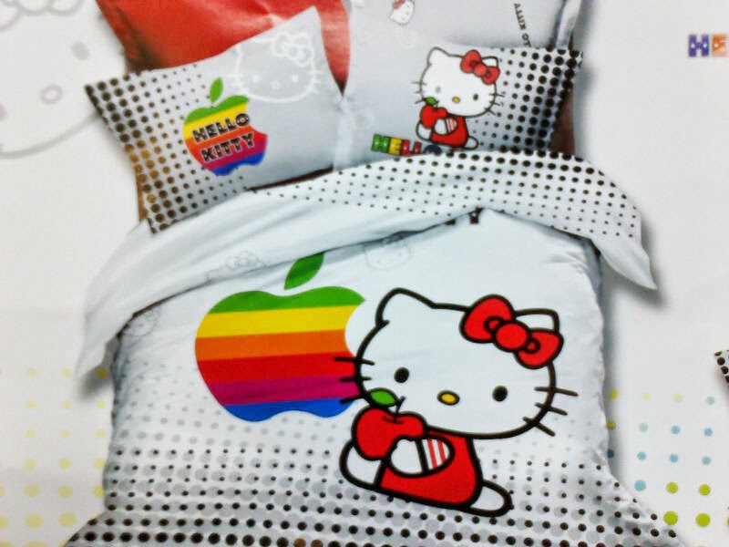 Sprei Anak Jepang Motif Hello Kitty Apple