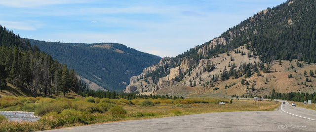 Gallatin River canyon Montana geology river rafting rocks Yellowstone National Park copyright RocDocTravel.com