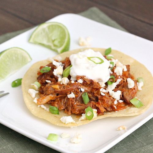 Spicy Mexican Shredded Pork Tostadas Recipe