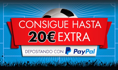 sportium consigue hasta 20 euros extra con PayPal