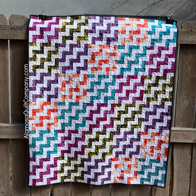 My zig zag quilt finished