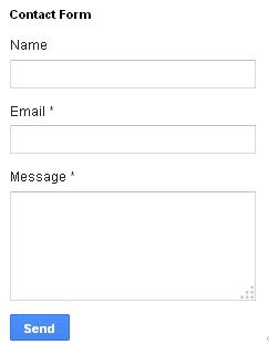 blogger contact form gadget