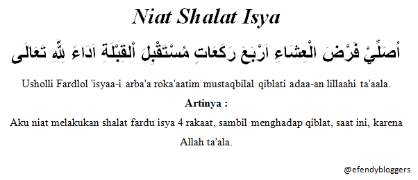 Bacaan Niat Shalat Fardhu (5 Waktu) - ISLAM INDAH