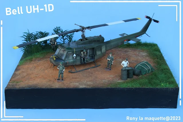 diorama pour un Bell UH.1D.