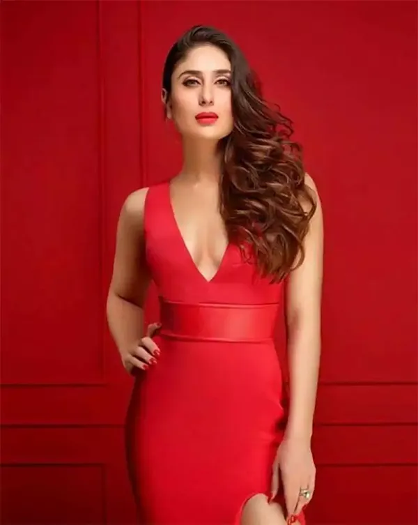 kareena kapoor cleavage deep neckline red dress
