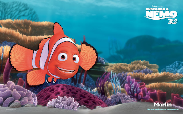 Wallpaper de la película de Pixar buscando a Nemo, Marlin el padre de Nemo