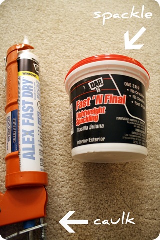 caulk and spackle