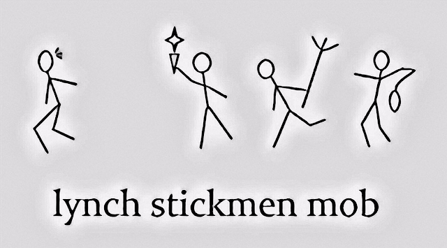 Angry stickmen mob