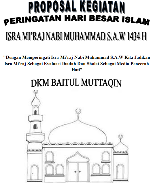 Contoh Cover Proposal Isra Mi Raj - Lina Unpuntounarte