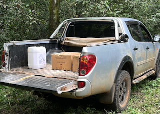 PROPRIEDADE RURAL DE IRETAMA FOI ALVO DE LADRÕES NO FINAL DE SEMANA. CAMINHONETE FOI RECUPERADA