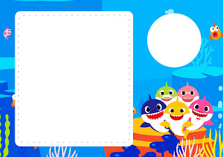 Baby Shark: Invitaciones para Imprimir Gratis.