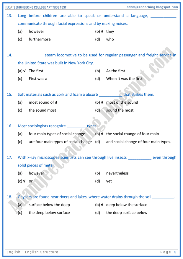 ecat-english-english-structure-mcqs-for-engineering-college-entry-test