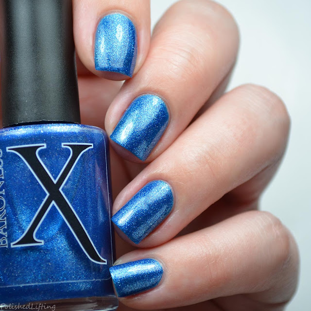 blue metallic nail polish