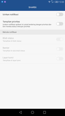 Cara Menghilangkan Notifikasi Shareit