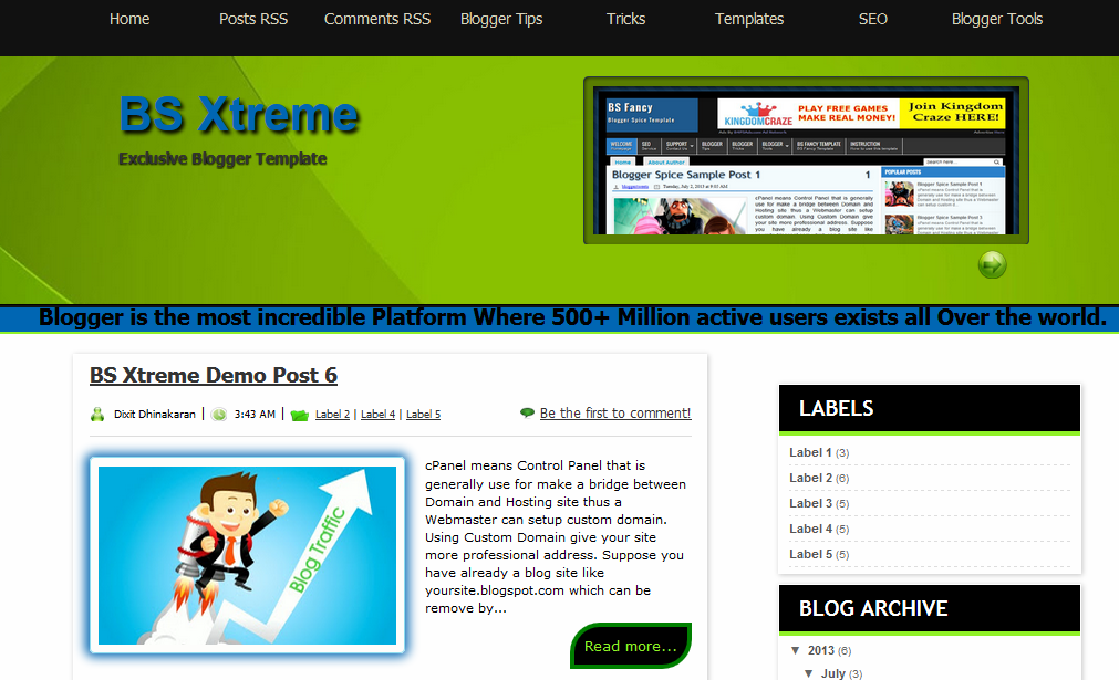 BSXtreme Download Top 5 Premium Blogger Templates for Free