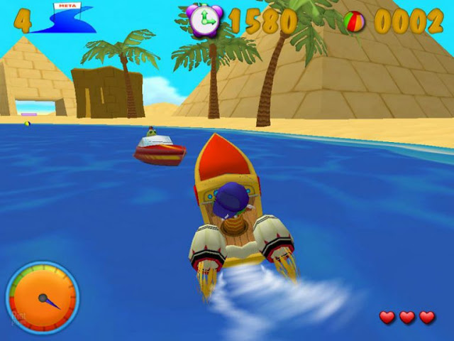Dino Speedboat Game Screenshots