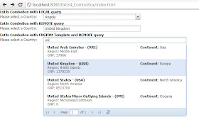ExtJs 4 ComboBox using Java Servlet JSON object and MySQL database