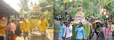 Kirab merti dusun, kirab merti bumi, tumpeng, gunungan, budaya, kirab