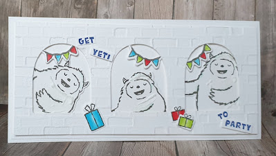 Yeti to party stampin up perfect partners fun birthday card