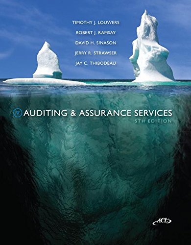 Auditing & Assurance Services w ACL cd + Connect Plus by Timothy Louwers and Robert Ramsay