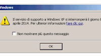 Evitare il messaggio di fine supporto in Windows 7 e XP