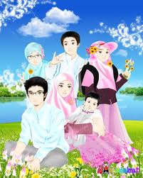 gambar kartun keluarga  muslim  Kumpulan Gambar Foto Kartun