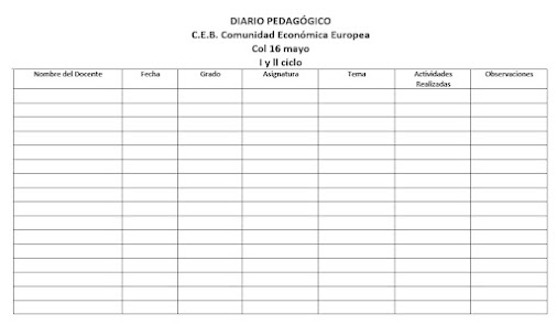 diario pedagógico